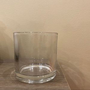 Clear Glass Round Vase Jar